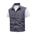 thumbnail image 1 of Bcfgryg Mens Lightweight Softshell Vest Outdoor Utility Travel Vest Outerwear Sleeveless Jacket For Hiking Runing Men's Sleeveless Jacket Vest, 1 of 3