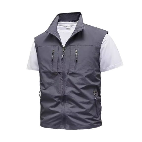Bcfgryg Mens Lightweight Softshell Vest Outdoor Utility Travel Vest Outerwear Sleeveless Jacket For Hiking Runing Men's Sleeveless Jacket Vest