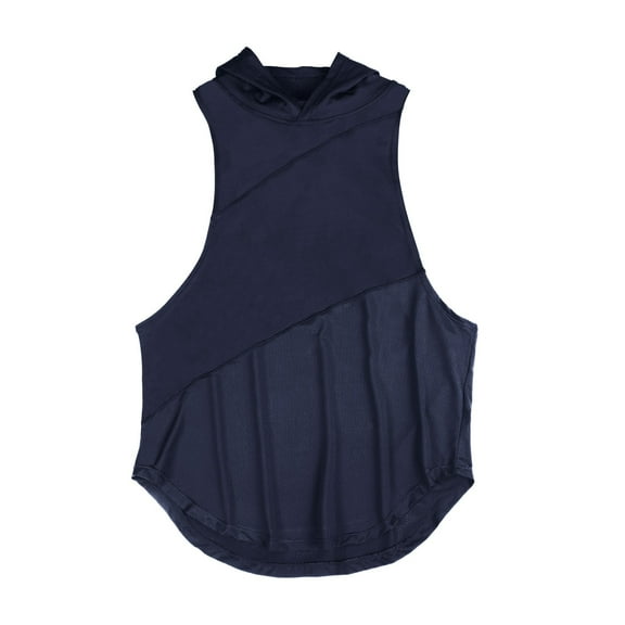 Bcfgryg Mens Loose Sleeveless Gym Wear Hooded Basketball Vest Vest for Men