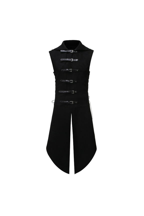 Mens Retro Gothic Tuxedo Sleeveless Horseback Vest for Men