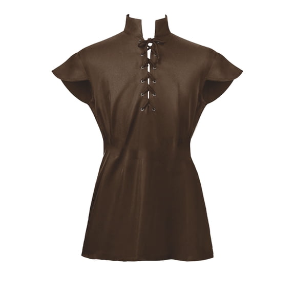 Bcfgryg Mens Medieval Tunic Vintage Shirts Lace Up Performance Shirt Men's Casual Shirts