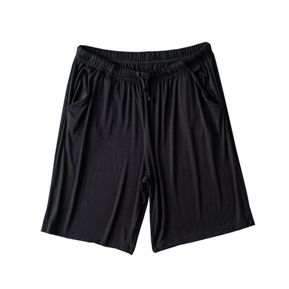 Bcfgryg Mens Pajama Shorts Rayon Sleep Shorts Soft Comfy Pants Men’s Pajamas