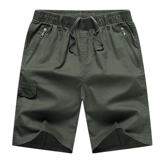Bcfgryg Mens Sports Casual Elastic Waist Lace Up Shorts European Size Outwear Shorts Men's Shorts For Swimming Army Green XL
