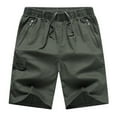 thumbnail image 1 of Bcfgryg Mens Sports Casual Elastic Waist Lace Up Shorts European Size Outwear Shorts Men's Shorts For Swimming Army Green XXL, 1 of 3