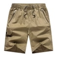 thumbnail image 1 of Bcfgryg Mens Sports Casual Elastic Waist Lace Up Shorts European Size Outwear Shorts Men's Shorts For Swimming Khaki XXL, 1 of 2