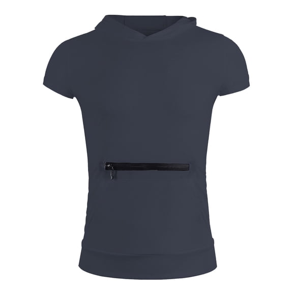 Bcfgryg Mens Summer Fashion Leisure Sports Solid Color Hooded Sleeveless Vest Top Vest for Men