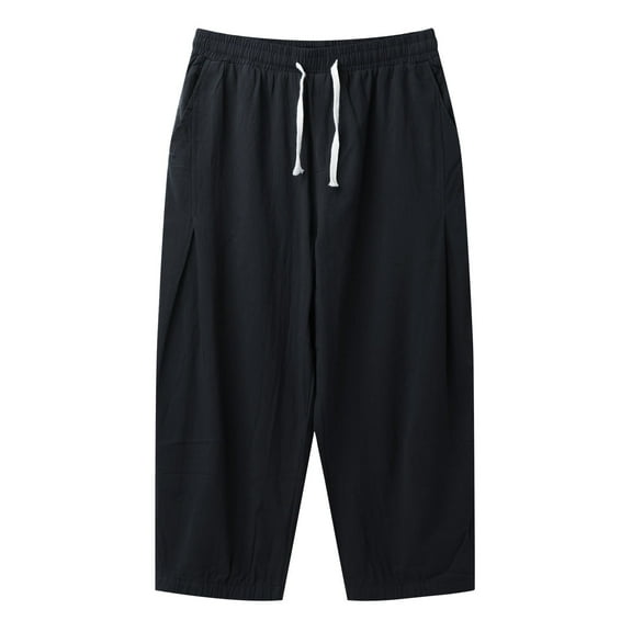 Bcfgryg Mens Summer Thin Loose Casual Pants Sports Nine Point Pants Men’s Pants