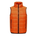 thumbnail image 1 of Bcfgryg Mens Thickened Windproof And Warm Jacket Down Cotton Vest Men's Lightweight Jacket Orange XXXXL, 1 of 2