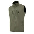 thumbnail image 1 of Bcfgryg Mens Thin Coat Pocket Solid Color Outdoor Vest Men's Vest, 1 of 4