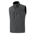 thumbnail image 1 of Bcfgryg Mens Thin Coat Pocket Solid Color Outdoor Vest Men's Vest, 1 of 4