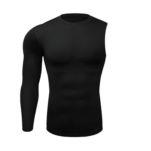 Bcfgryg Mens Tight Sweat Wicking Quick Drying Training Exercise Fitness Running Single Sleeve Long Sleeve Men T-shirts