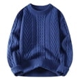 thumbnail image 1 of Bcfgryg Multicolor Dough Sweater Couple New Knit Slouchy Retro Loose Sweater Coat Mens Cardigans Blue XXL, 1 of 3