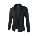 thumbnail image 1 of Bcfgryg New Long Sleeve Fashion Casual Simple Cardigan Slim Sweater Jacket Men's V Neck Sweater Cardigans For Men Black XXL, 1 of 3