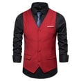 thumbnail image 1 of Bcfgryg New Suit Vest Men's Solid Color Casual Business Single Men's Work Vest, 1 of 4