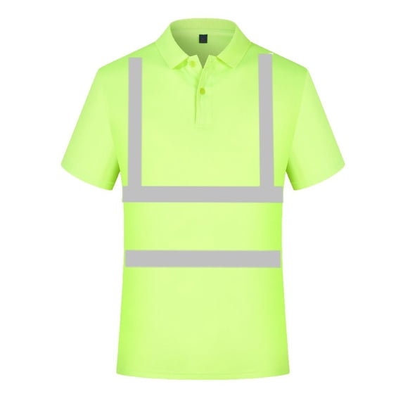 Bcfgryg Shirt For Men Pullover Reflective Short Sleeve Work Tops Men's Short Sleeve Collared Shirt