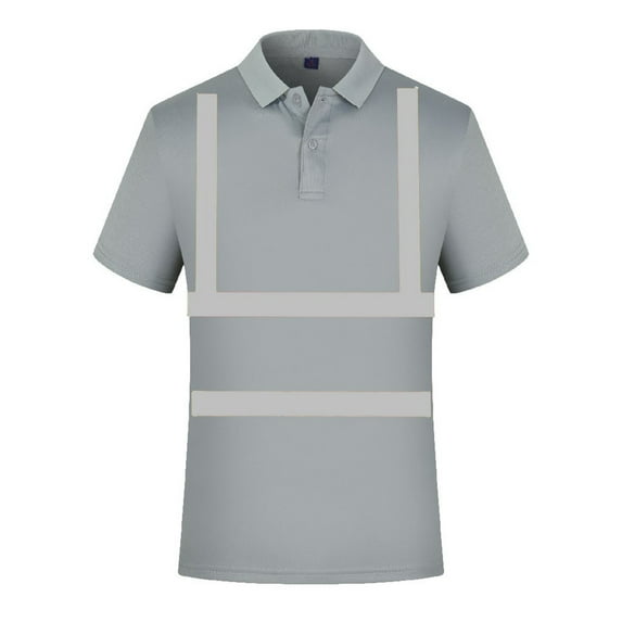 Bcfgryg Shirt For Men Pullover Reflective Short Sleeve Work Tops Men's Short Sleeve Collared Shirt