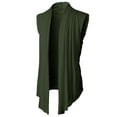 thumbnail image 1 of Bcfgryg Solid Color Personality Solid Color Fashion Men's Sleeveless Knitted Cardigan Men Sweaters Green XL, 1 of 3