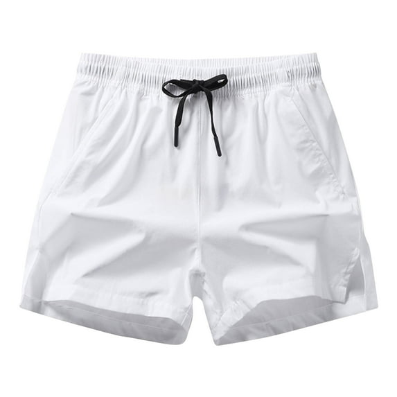 Bcfgryg Sports Shorts For Men'S Summer Breathable Quick Drying Ice Silk Capris For External Wear Fitness Training Running And Beach Shorts Lightweight Men's Running Shorts White XXXL