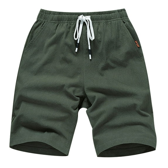 Bcfgryg Summer Men Cotton Fashion Sports Cargo Pants Straight Leg Loose Shorts Beach Pants Men’s Casual Pants