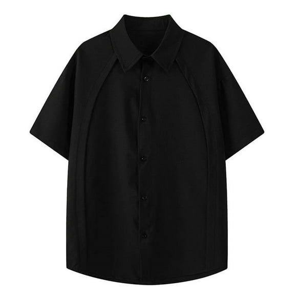 Bcfgryg Summer Men's Fashion Men's Casual Plus Size Loose Short Sleeved Shirt Men's Casual Shirts