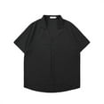 thumbnail image 1 of Bcfgryg Summer Men's Thin Casual Loose Large Size Pullover Short Sleeved Shirt Men's Slim Fit Dress Shirts, 1 of 3