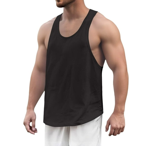 Bcfgryg Tank Top Men's Sleeveless Muscle Shirt Fitness Gym Training Sports Vest Men Bodybuilding Loose T Shirt Men's Sleeveless Jacket Vest