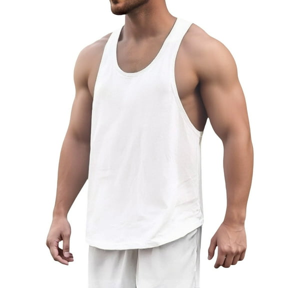 Bcfgryg Tank Top Men's Sleeveless Muscle Shirt Fitness Gym Training Sports Vest Men Bodybuilding Loose T Shirt Men's Sleeveless Jacket Vest