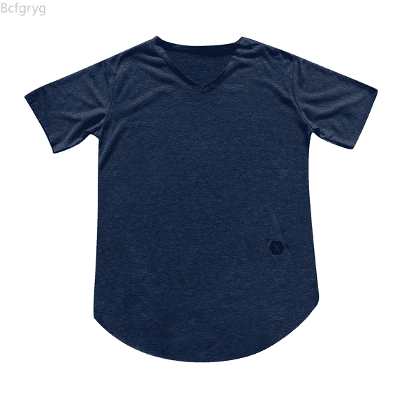 Bcfgryg V Sleeves Solid Plus Neck Short Color Summer Size Men Men's Blouse Big and Tall Shirts Blue XXL