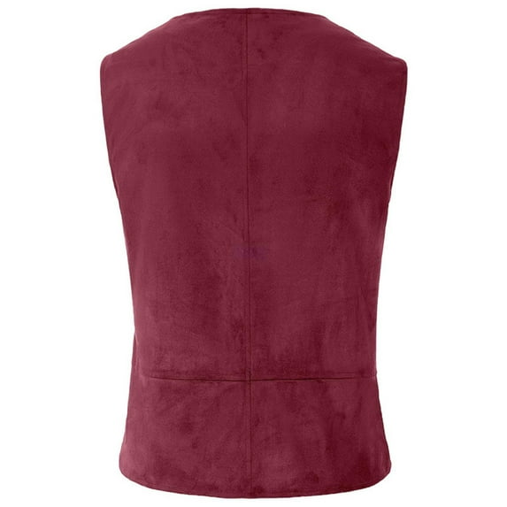 Bcfgryg Vintage Medieval Men Vest Laced Up Renaissance Sleeveless Solid Waistcoat Gothic Mens Coats Red XXXL