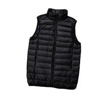 Bcfgryg Winter New Lightweight Down Vest Men's Vest Warm And Thick For Sports Mens Coats Black L