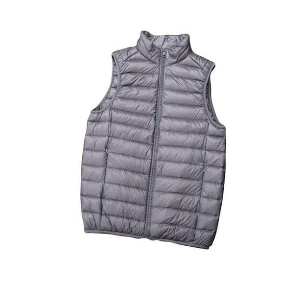 Bcfgryg Winter New Lightweight Down Vest Men's Vest Warm And Thick For Sports Mens Coats Gray L