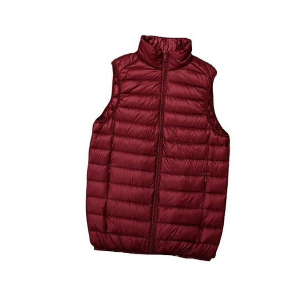 Bcfgryg Winter New Lightweight Down Vest Men's Vest Warm And Thick For Sports Mens Coats Red M