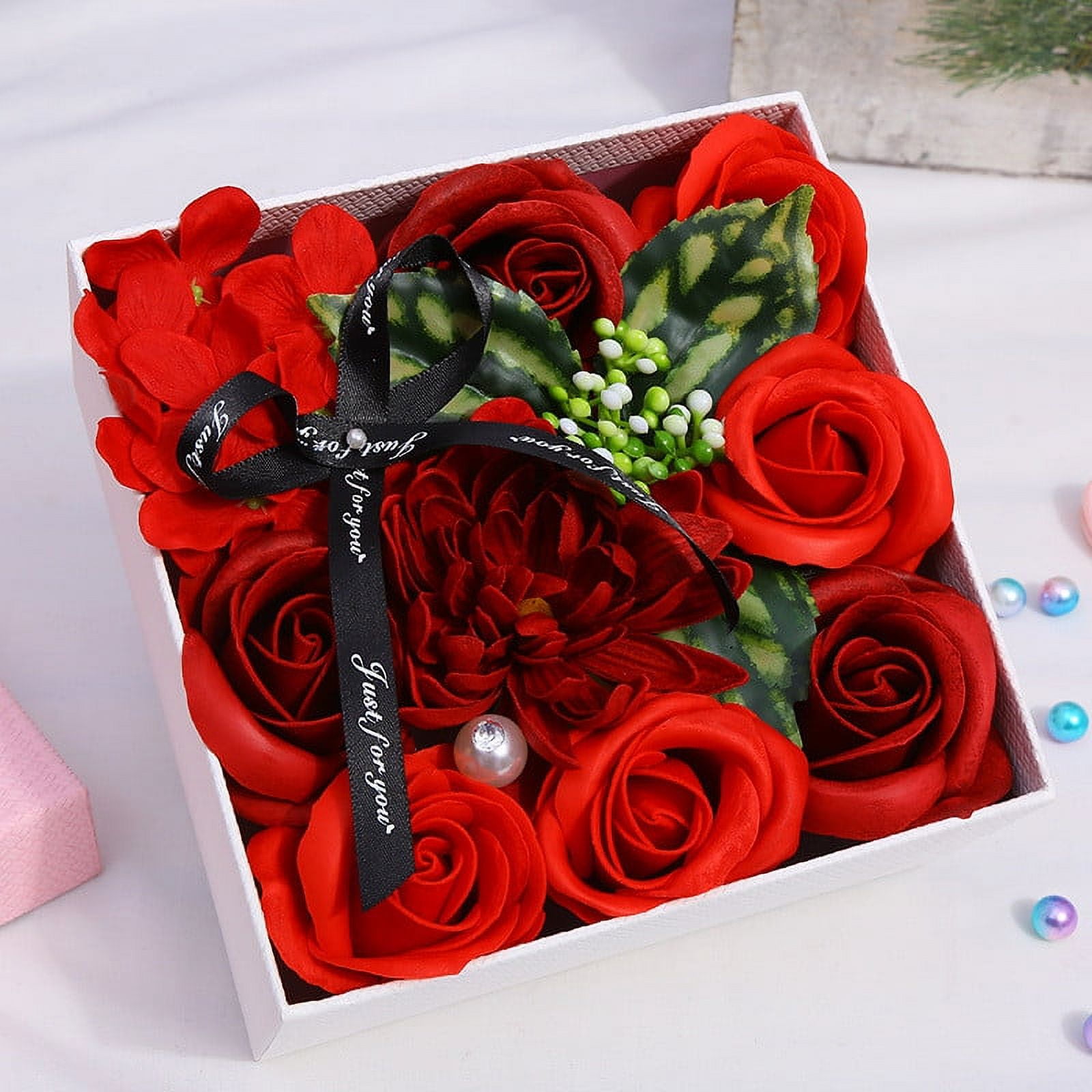 Bcfsvew Artificial Flowers Hot Sale Mother's Day DIY Soap Flower Gift