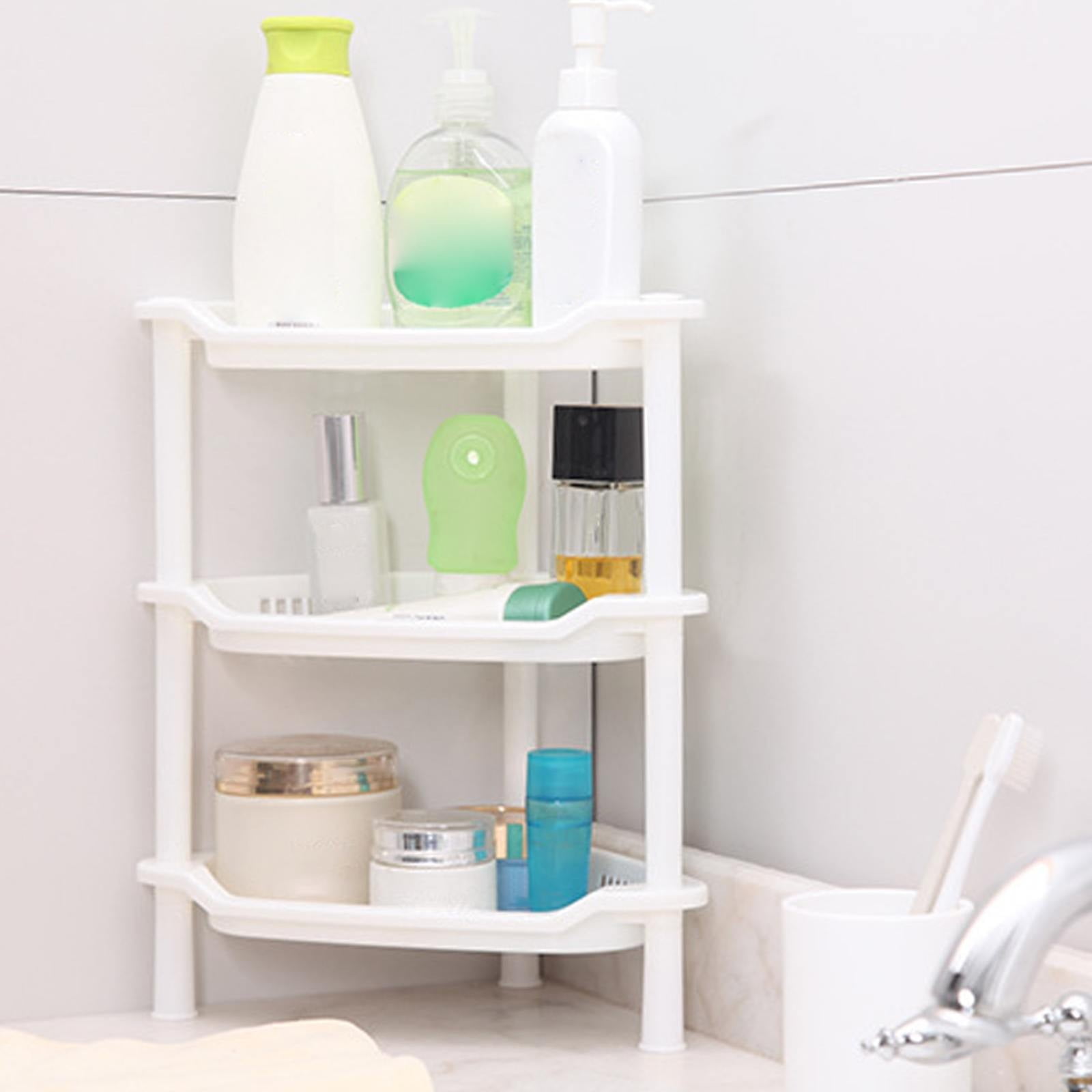 Bcfsvew Toilet Bathroom Tripod Plastic Storage Rack Triangle Wire Shelving - Walmart.com