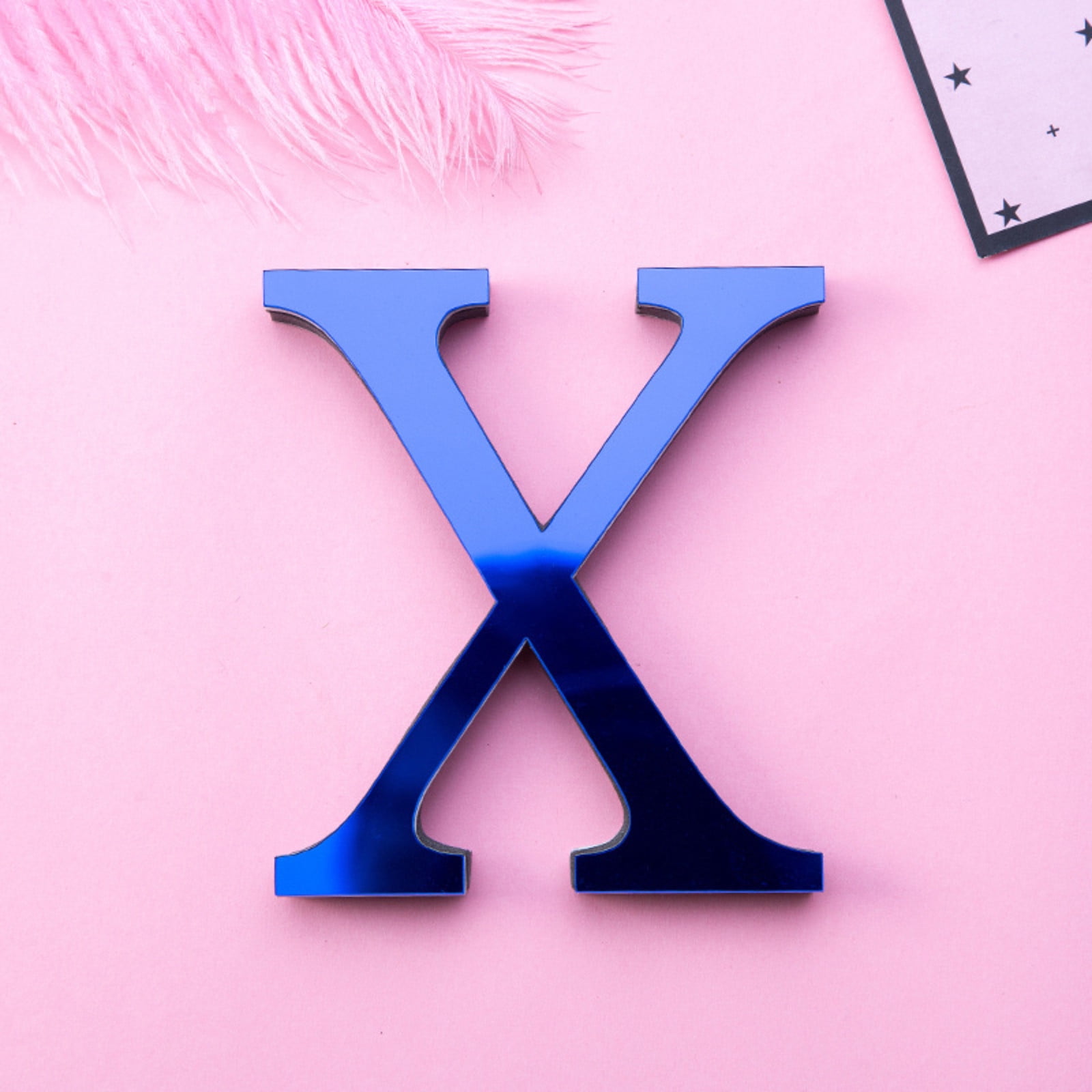 Bcfsvew Wall stickers Hot Sale 26 Letters DIY 3D Mirror Acrylic Wall