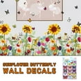 Bcfsvew Wall stickers Hot Sale Flower Decals Garden Sunflower Art Wall
