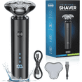 thumbnail image 1 of Scootworks Electric Razor for Men, Waterproof Cordless Electric Shaver, Wet Dry Adjustable Speeds Beard Trimmer Grooming Kit with LED Display, Fast Charging, 1 of 13