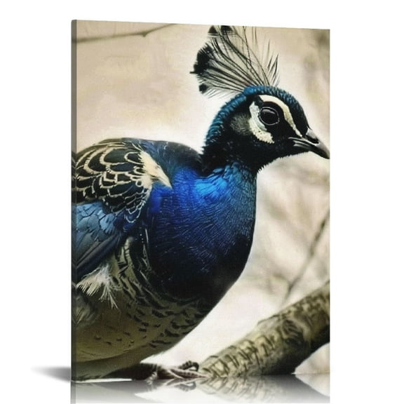 Bciig Feather Bird Tree Branch Fine Art Poster & Print Wall Painting for Aesthetic Room Decor 12x16 in