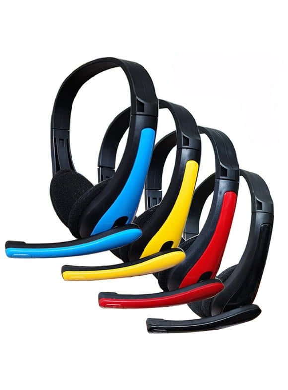 Bcloud 3.5mm Wired Stereo Gaming Headset Noise Canceling Lightweight Headphone with Mic Yellow One Size