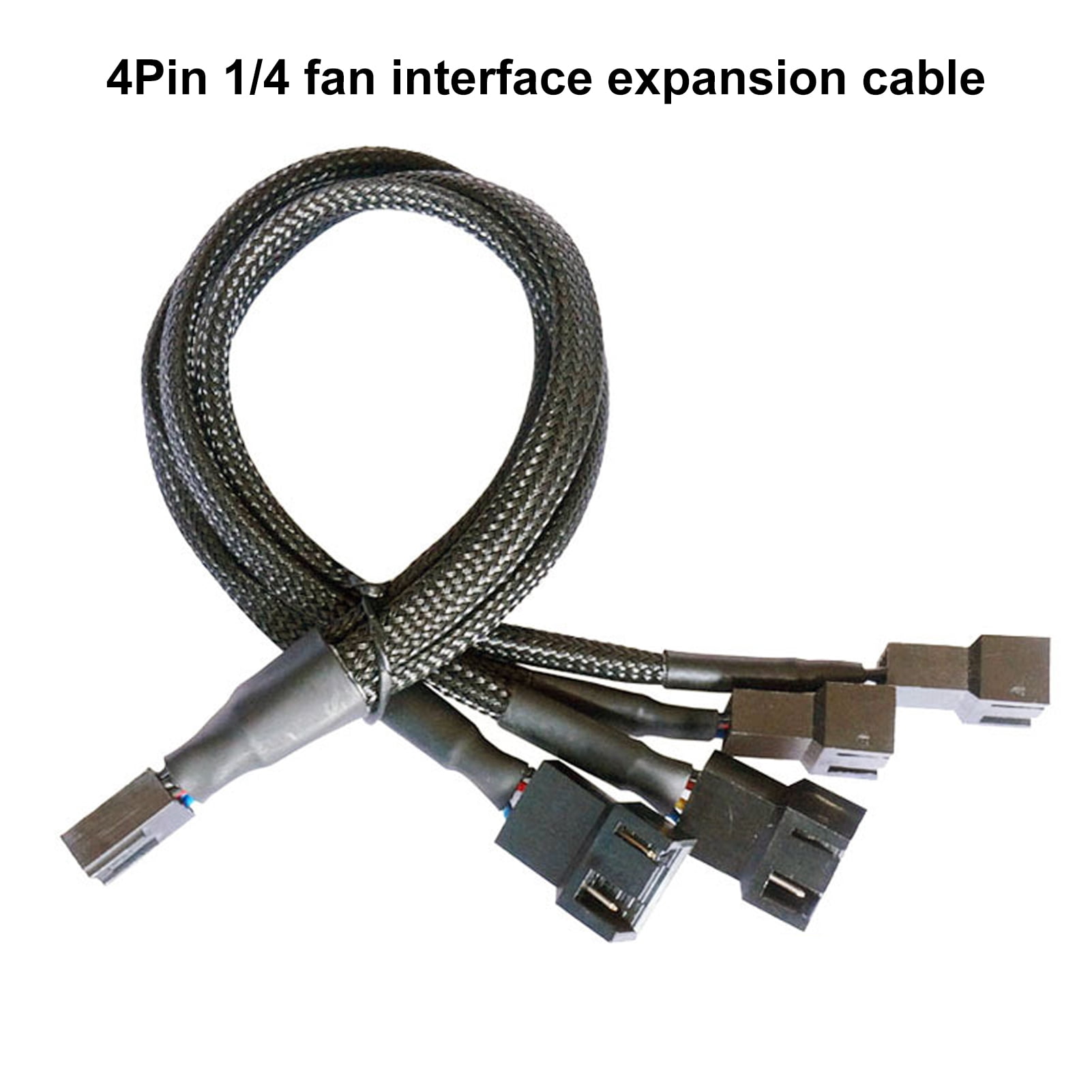 Bcloud 4Pin Computer Cooling Fan Adapter Cable 4in1 Computer CPU Fan Adapter Cable Computer