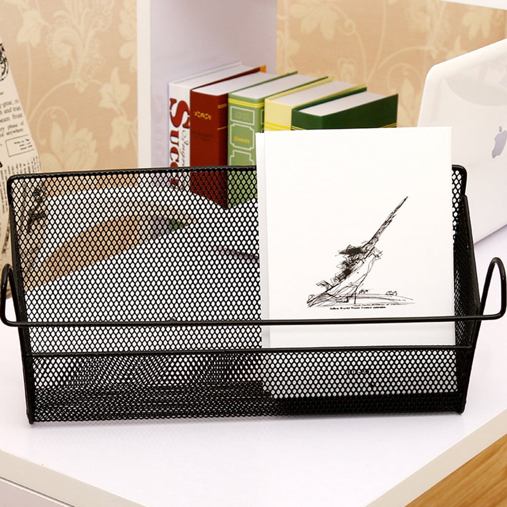 Bcloud Metal Mesh Dorm Bedside Hanging Basket Wire Bookcase Shelf Rack ...
