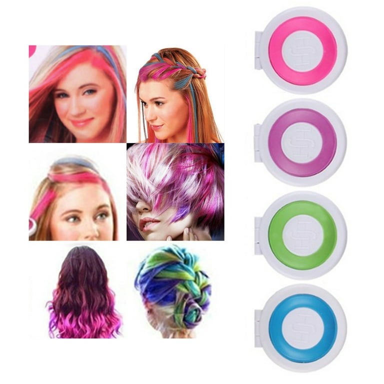 Bcloud Pigmented Hair Chalk Powder Easily Operate Mini Hair Color Temporary Paint Beauty Pastels Makeup Accessories, Purple