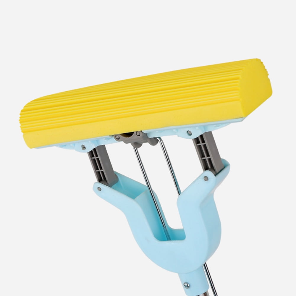Bcloud Strong Water Absorption Double Roller Cleaning Foam Sponge Telescopic Mop Head