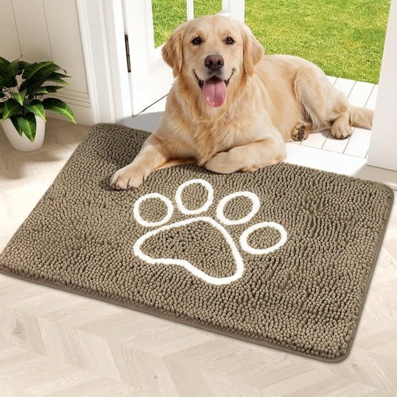 Bcoimo Super Absorbent Dog Door Mat, 36"*24" Anti Slip Mat for Muddy Paws, Pet Rugs for Dirty Paws Washable that Absorbs Moisture and Dirt, for Dog Cage and Pet Resting Carpet