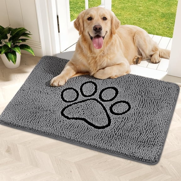 Bcoimo Super Absorbent Dog Door Mat, 36"*24" Anti Slip Mat for Muddy Paws, Pet Rugs for Dirty Paws Washable that Absorbs Moisture and Dirt, for Dog Cage and Pet Resting Carpet