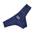 thumbnail image 1 of Bcresic Clearance Deals Mens Bikini Underwear Low Rise Briefs Color Block Underpants with Built-in U Pouch G-Strings Sexy Lingerie,02-Dark Blue,X-Large, 1 of 6
