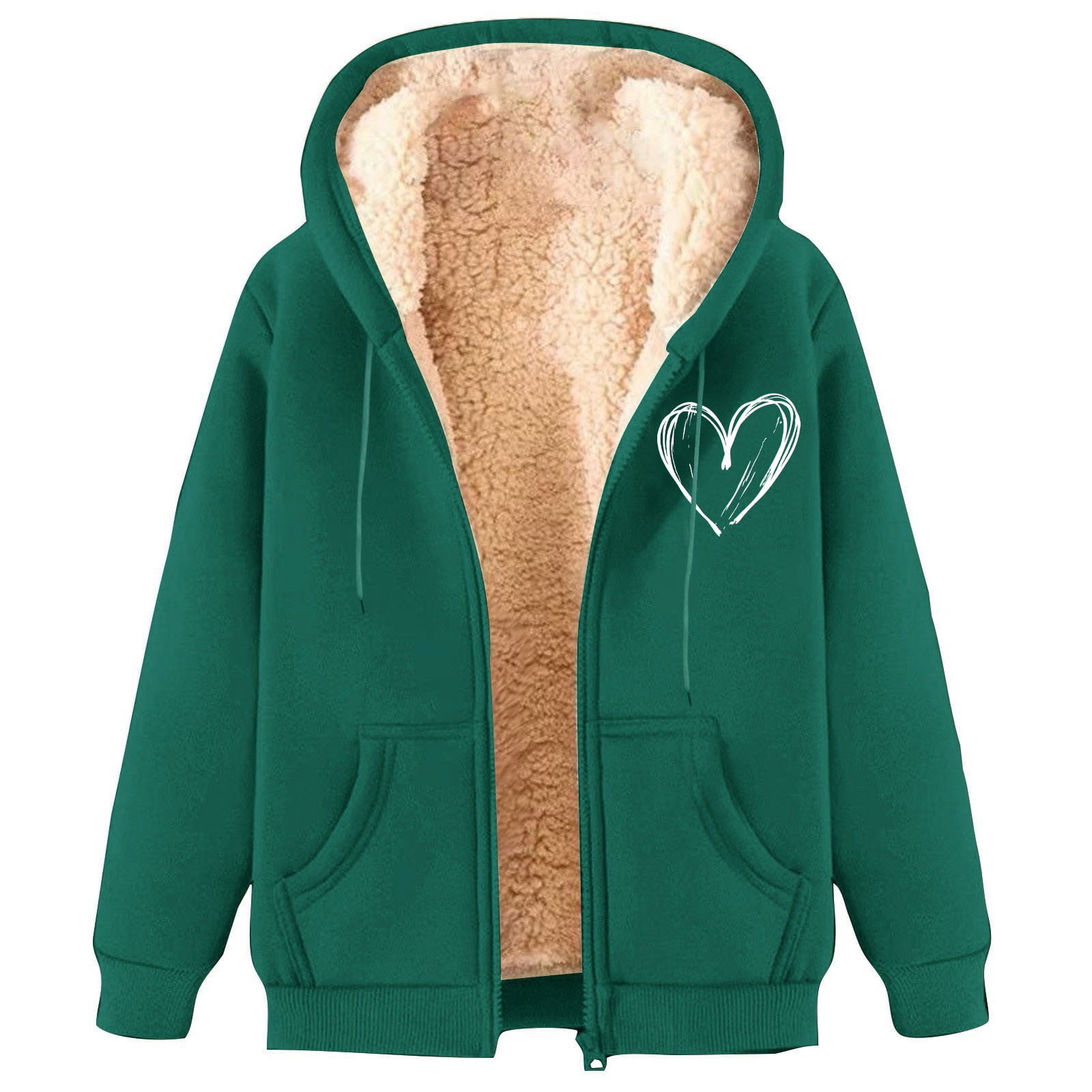 Winter Fleece Sweatshirt Casual Thick Warm Sherpa Lined Hoodie main image 0
