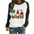 thumbnail image 1 of Bcresic Cute Gnomes Graphic Shirts For Christmas Womens Long Sleeve Drop Shoulder Tunic Tops Casual Crewneck Tunic Shirt Xmas Tree Basic Tee Shirt Loose Fit Pullover Blouses,01A_Black,X-Large, 1 of 3