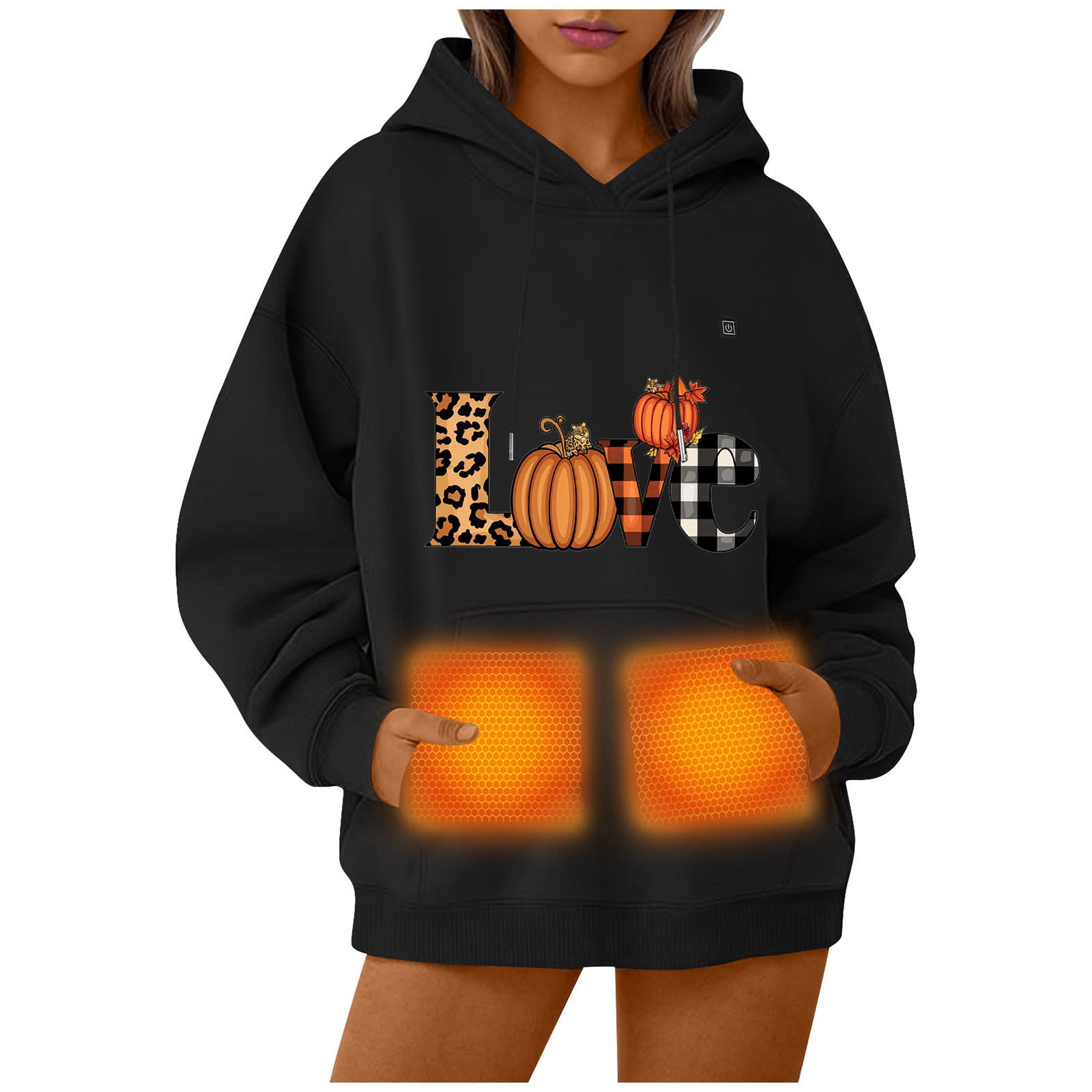 Bcresic Deals,Heated Hoodie for Women Men 5.0 V with 5 heating zones