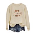 Bcresic Love Football Sweatshirts Womens Cute Game Day Graphic Pullover